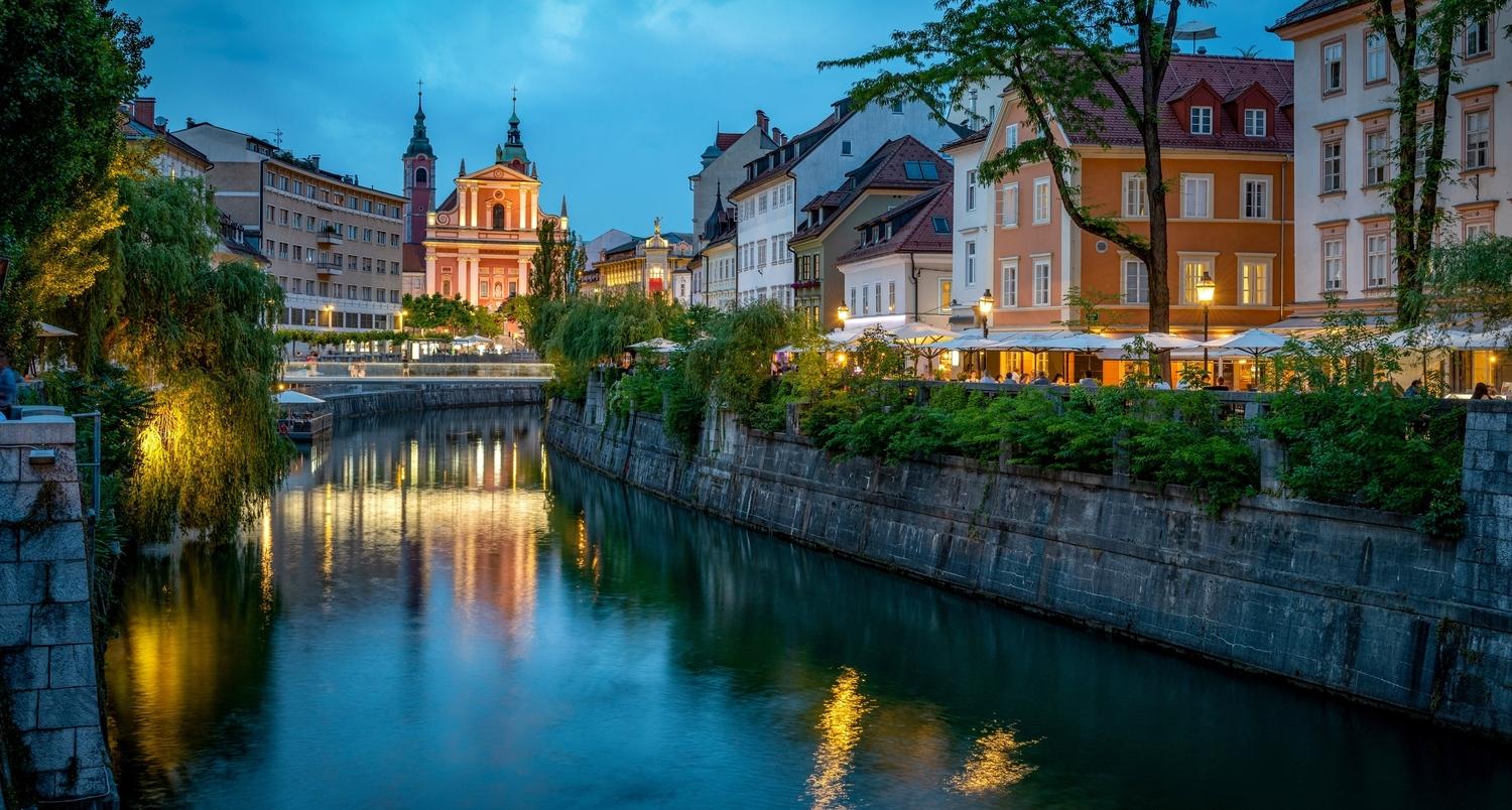 Ljubljana Altstadt am Fluss